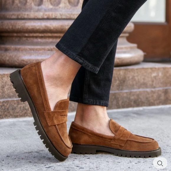 Thursday Boot Company Penny Loafers Honey Brown Suede Size 10 - Picture 7 of 7